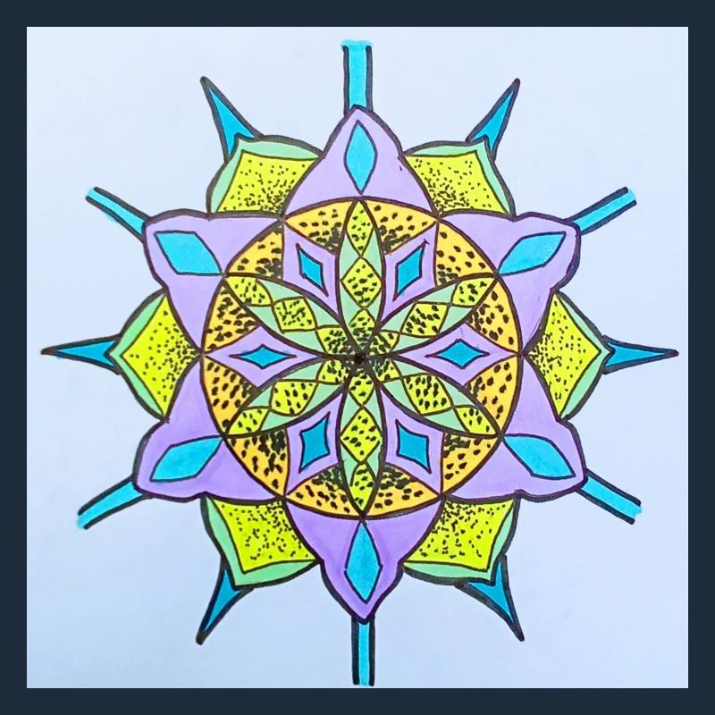 Colorful Mandala Pattern for Creative Clothing