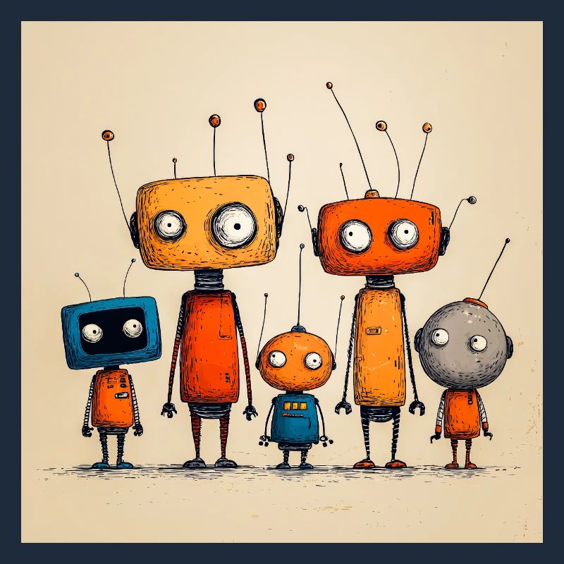 Kindlich freundlicher Roboter