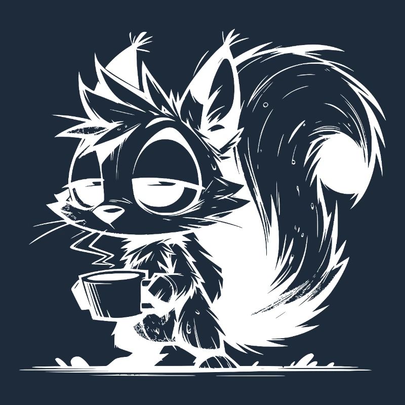 Bitte nicht stören – Eichhörnchen Kaffeezeit