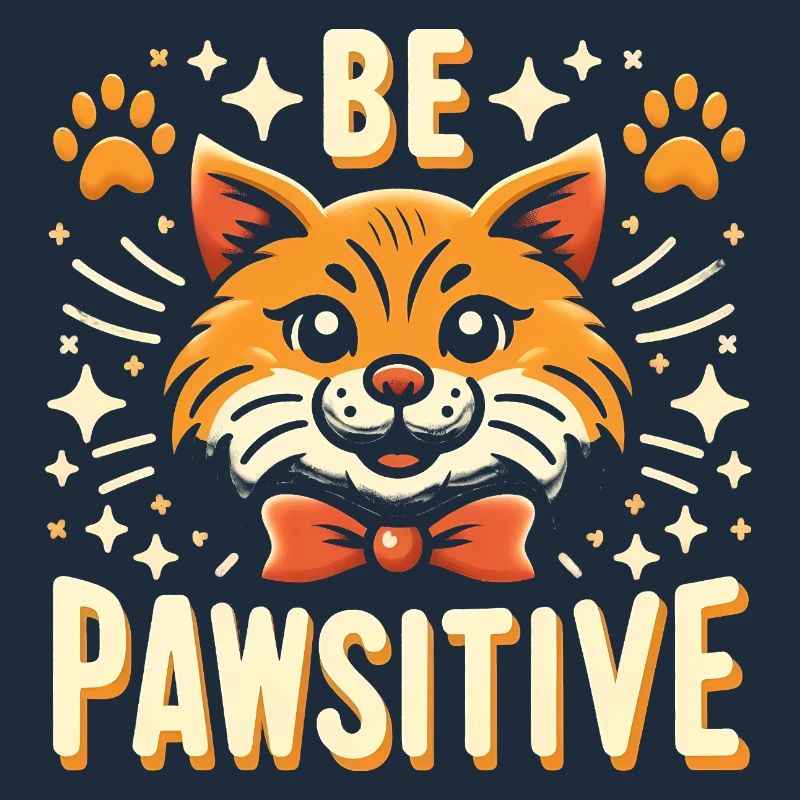 Be pawsitive süße Katze