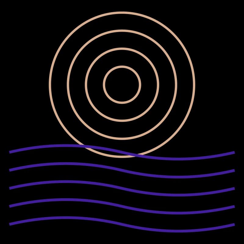 Geometric Lines and Circles Design