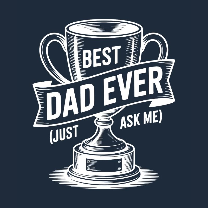 Bester Vater aller Zeiten (Frag mich einfach) mit Trophäe