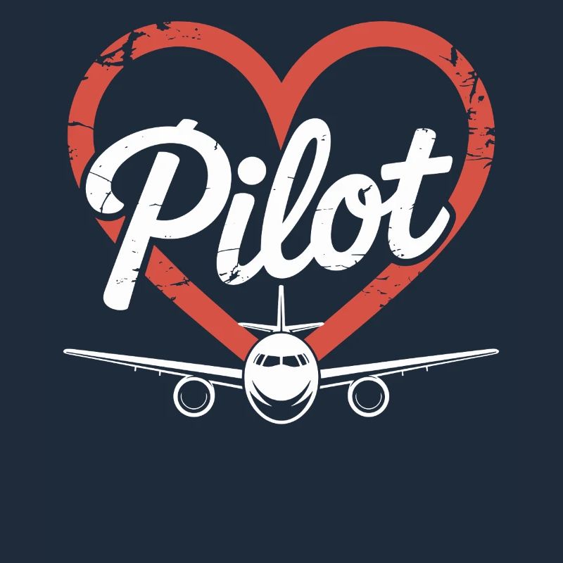 Herz Flugzeug Pilot