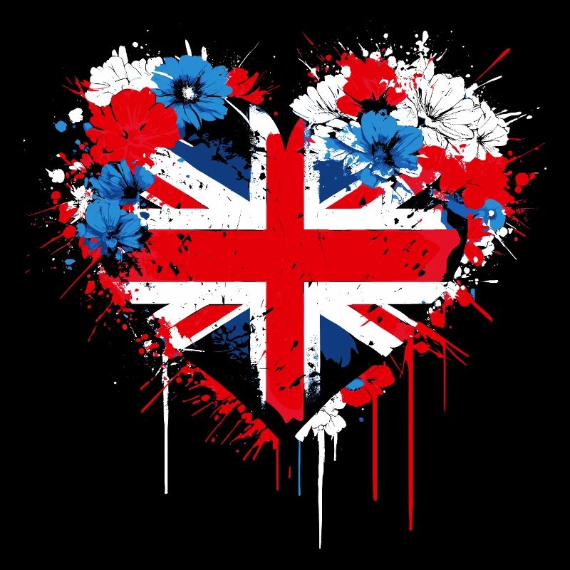 Herz von Union Jack Splash