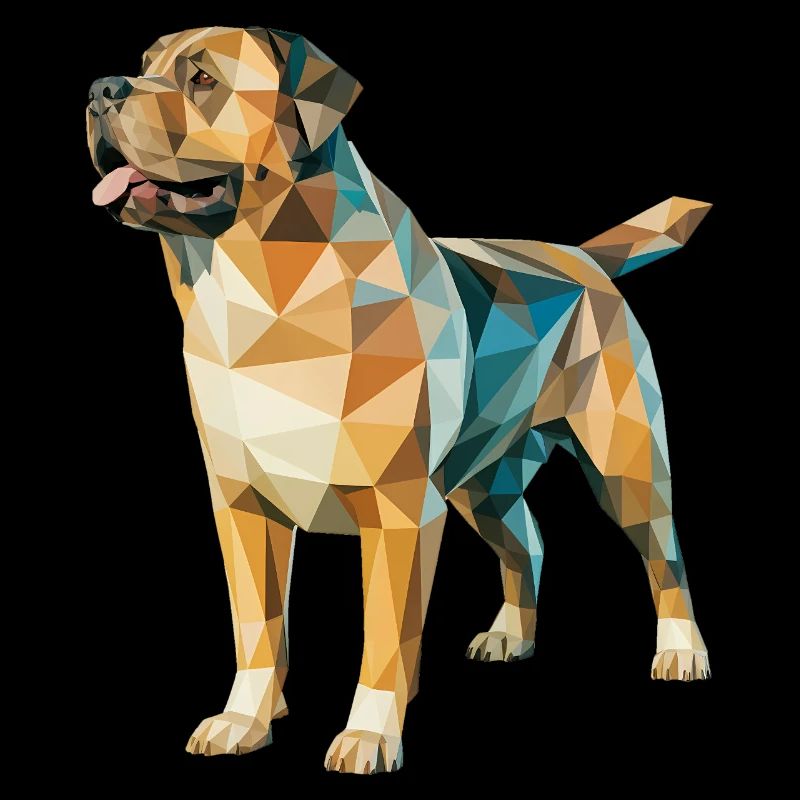 Rottweiler - Cooles Low Poly Logo