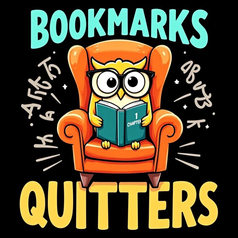 Eule Leser im Sessel Lesezeichen