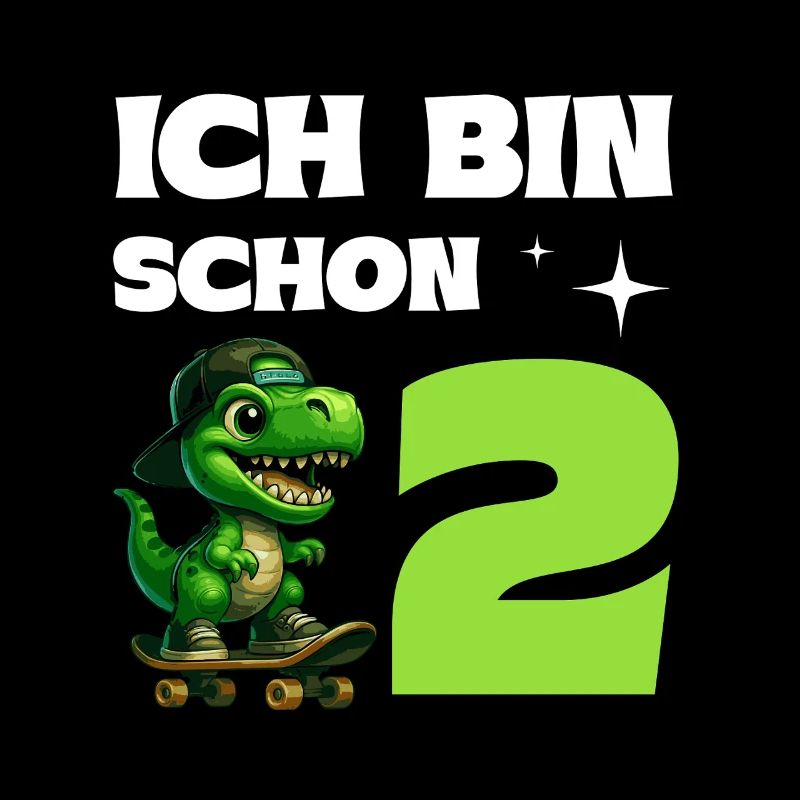 Dino Geburtstag T-Rex Ich bin schon 2