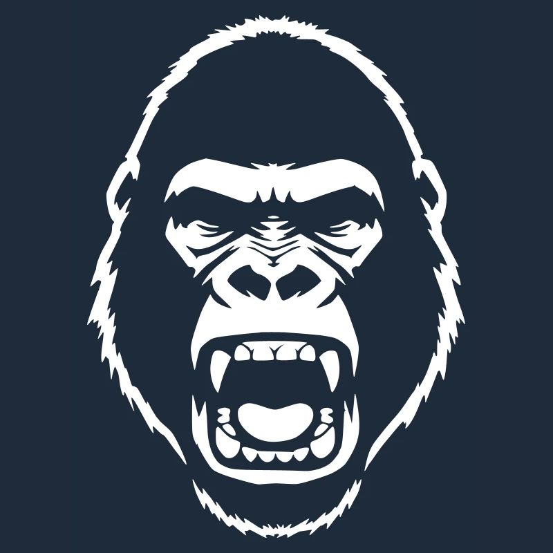 Furious Gorilla Stencil Grunge vector_path128