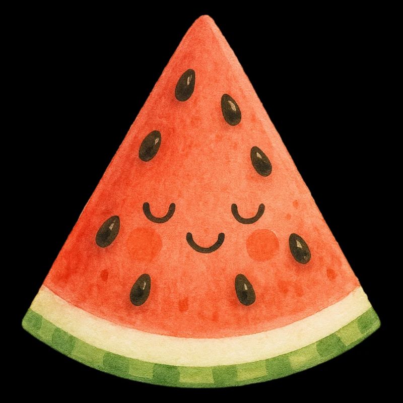 Tranche de pastèque sourire