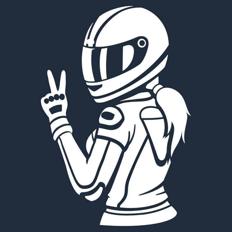 Biker Girl + optional Dein Text (Farbe änderbar)