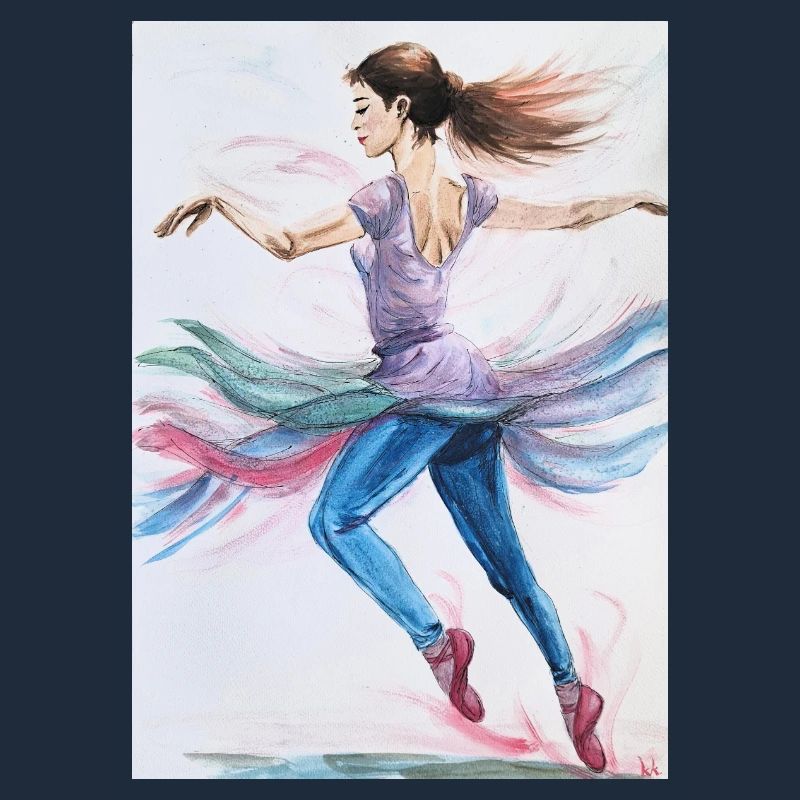 Swirling Dancer in Pastels
