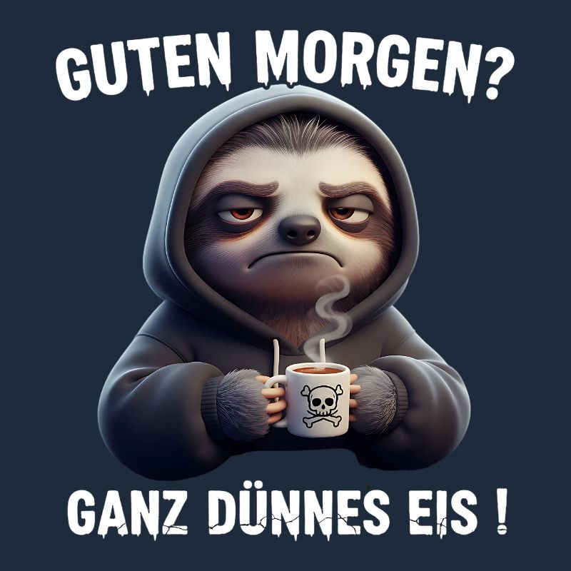 Grim Sloth with Coffee Saying Design
