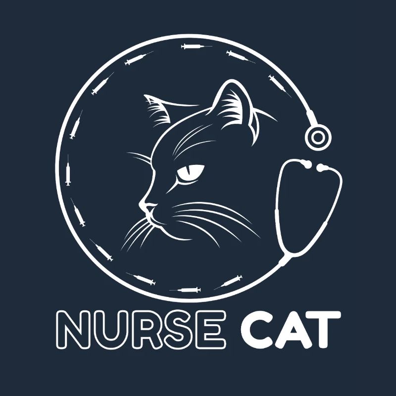 Cat Nurse with Stethoscope