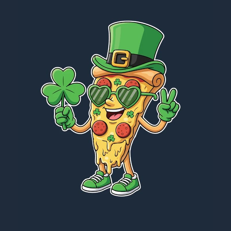 St Patricks Pizza Clover Irish Food Celebration