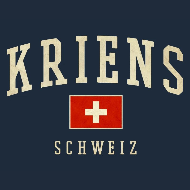 Kriens Suisse design avec drapeau