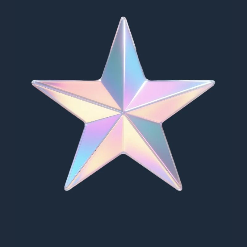 Étoile irisée pastel