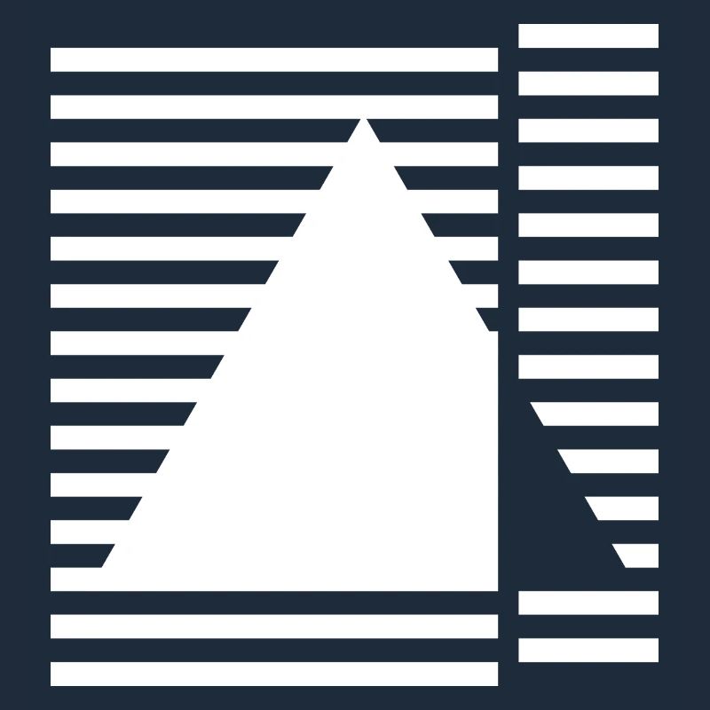 Geometric triangle Bauhaus inspired design