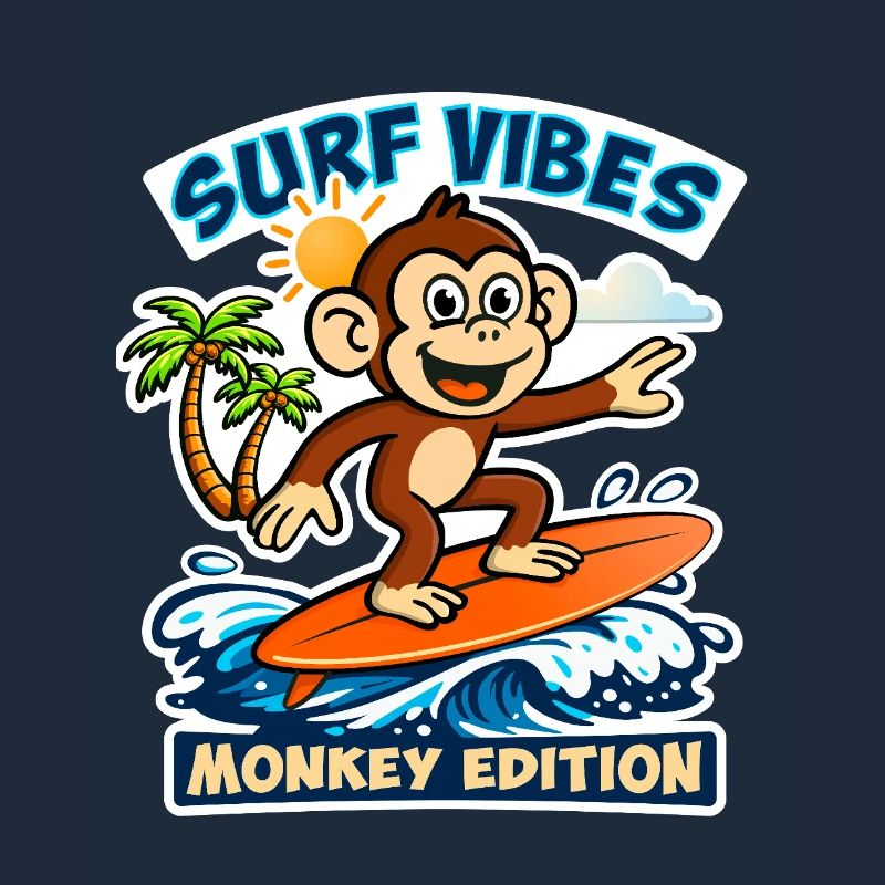 Surf-Vibes – Affen-Edition.