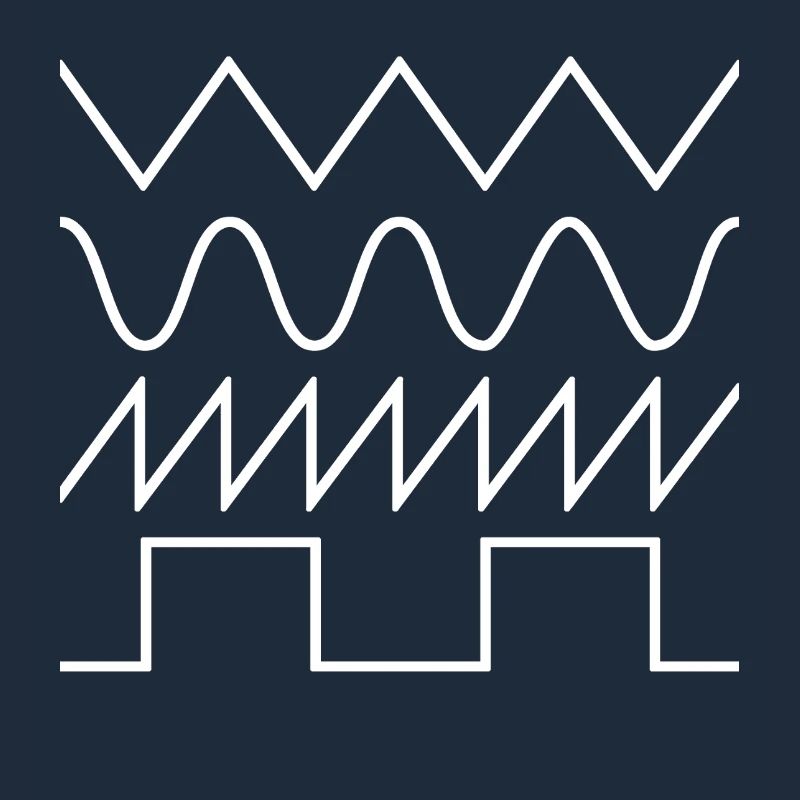 Synthesizer Waveforms (white font) #2