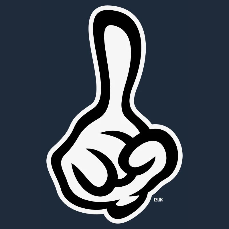 Raised index finger (finger / right hand NEG2C)