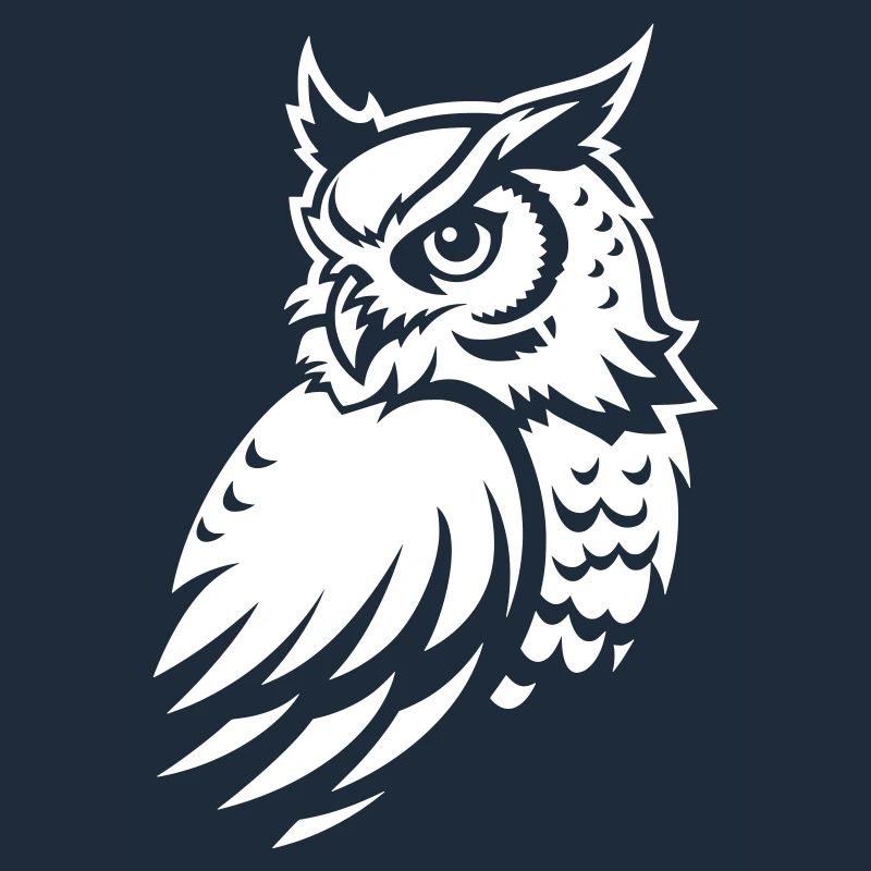 Wachsame Eule – Tattoo Silhouette
