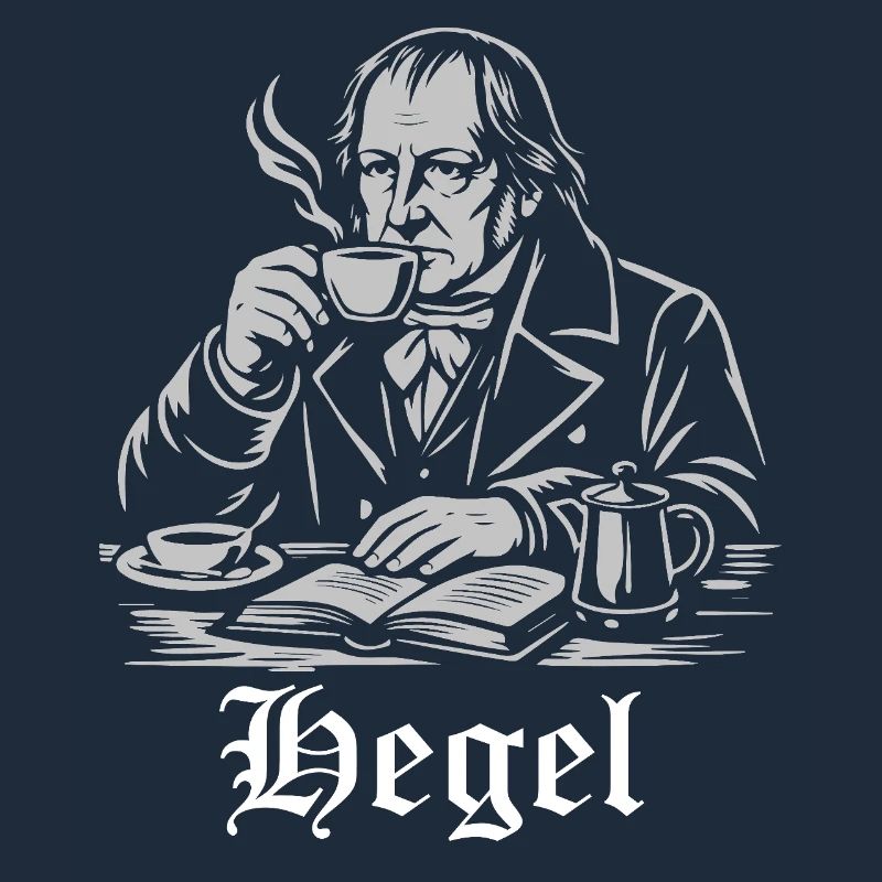 Philosopher Hegel is drinking Coffee