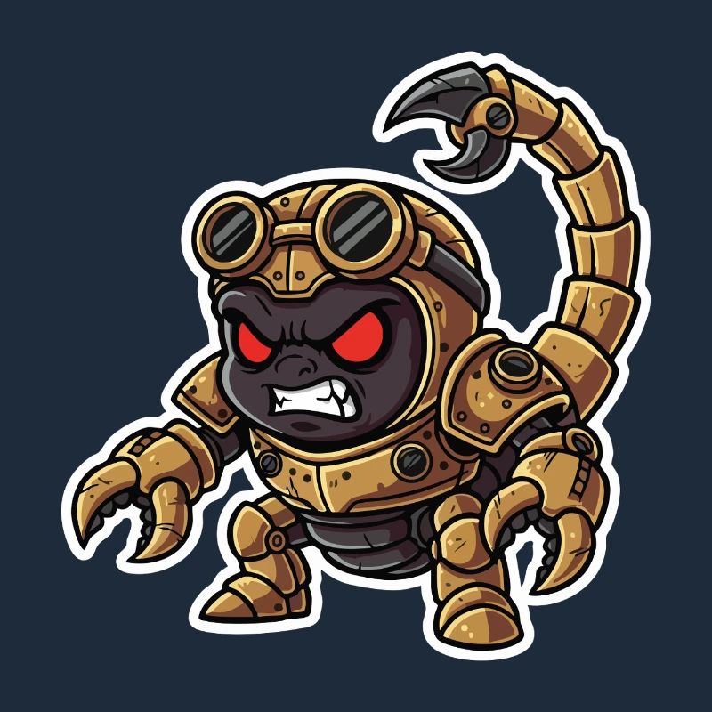 Scorpion Bionic Steampunk Warrior Brass Rivets