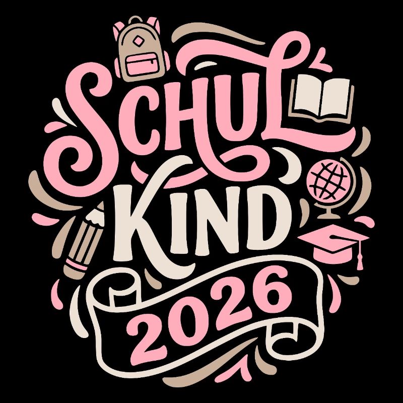 Schulkind 2026 Mädchen rosa