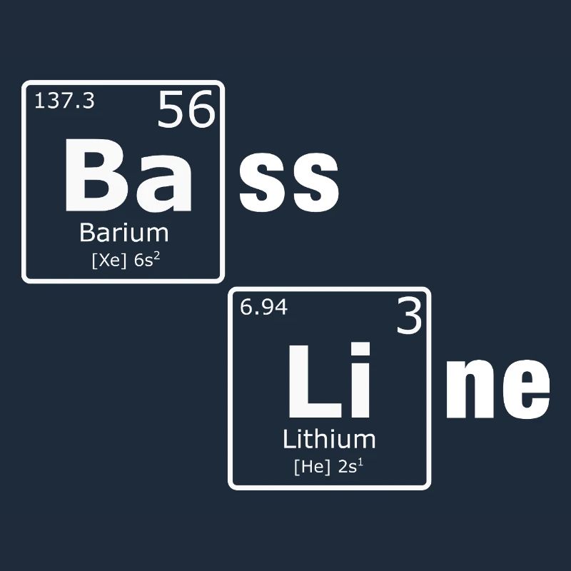 Ligne de basse PSE Éléments du tableau périodique Nerd