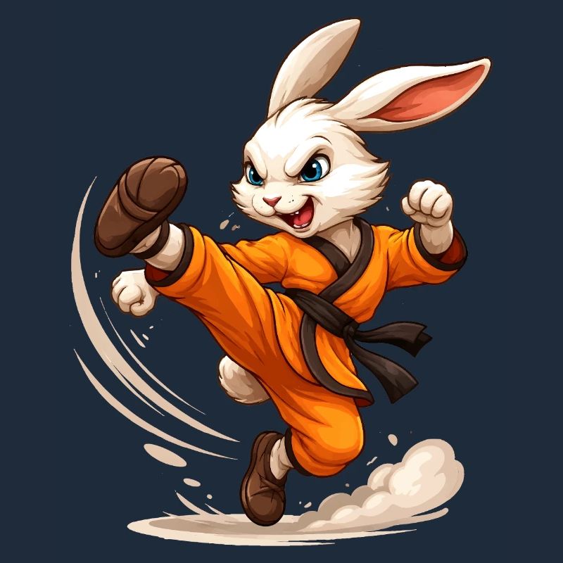 Bunny Kung Fu Karate Ninja Fun Design