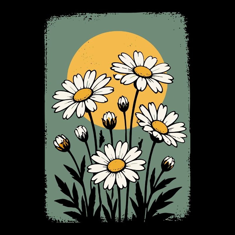 Gänseblümchen im Sonnenkreis