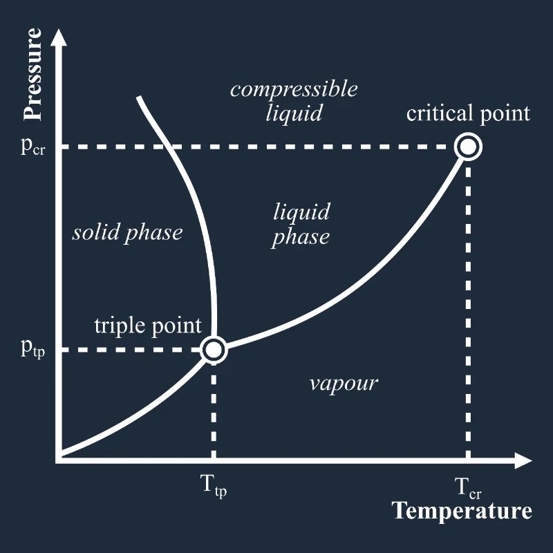 Triple Point Phase Diagram Thermodynamics Nerd