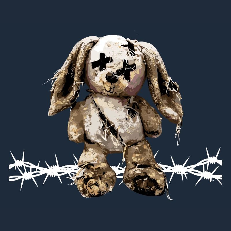 Dark Aesthetics Stuffed Bunny Soft Toy Barbed Wire
