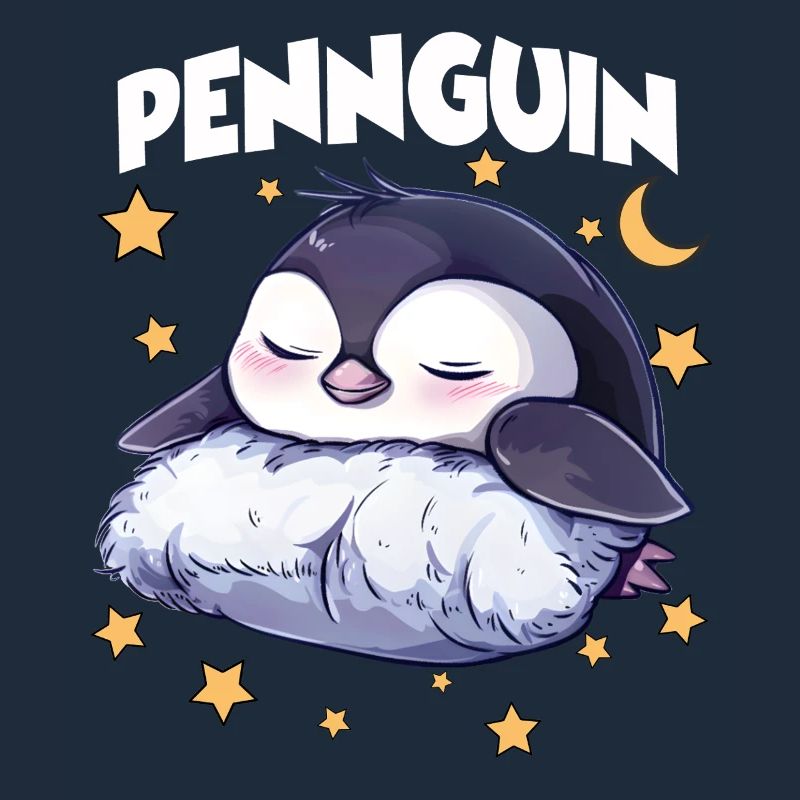 Pinguin Pennguin Pyjama Langschläfer Morgenmuffel 