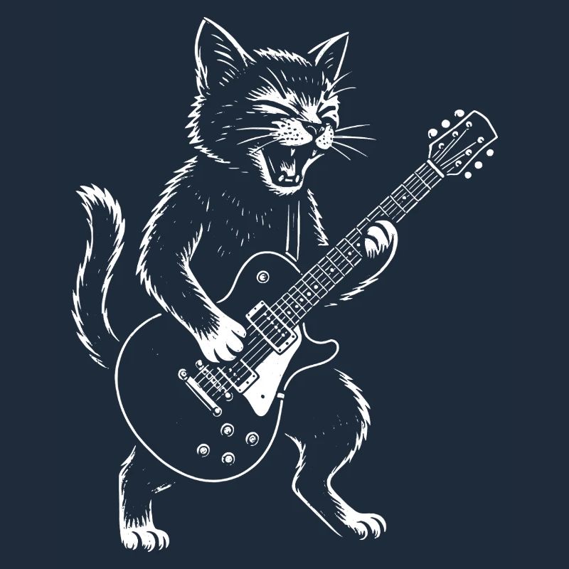 Cat Plays Guitar