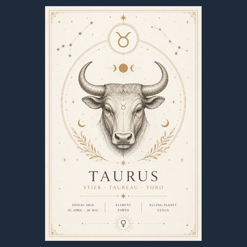 Stier Sternzeichen Kosmos-Illustration