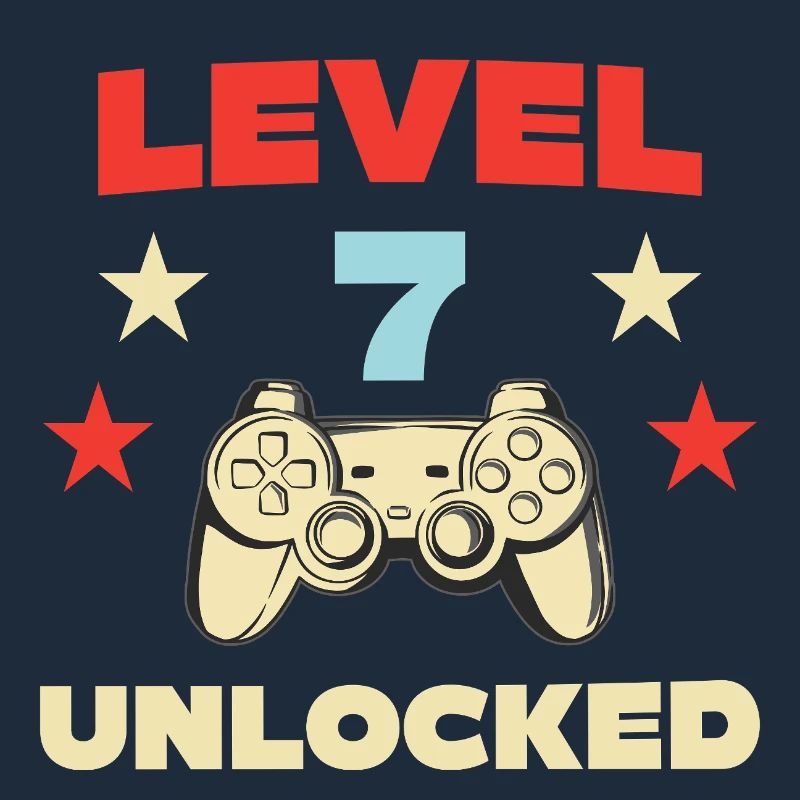  Geburtstag Level 7 Unlocked Game Controller