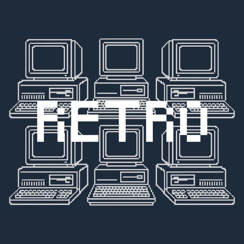Rétro grille informatique techno