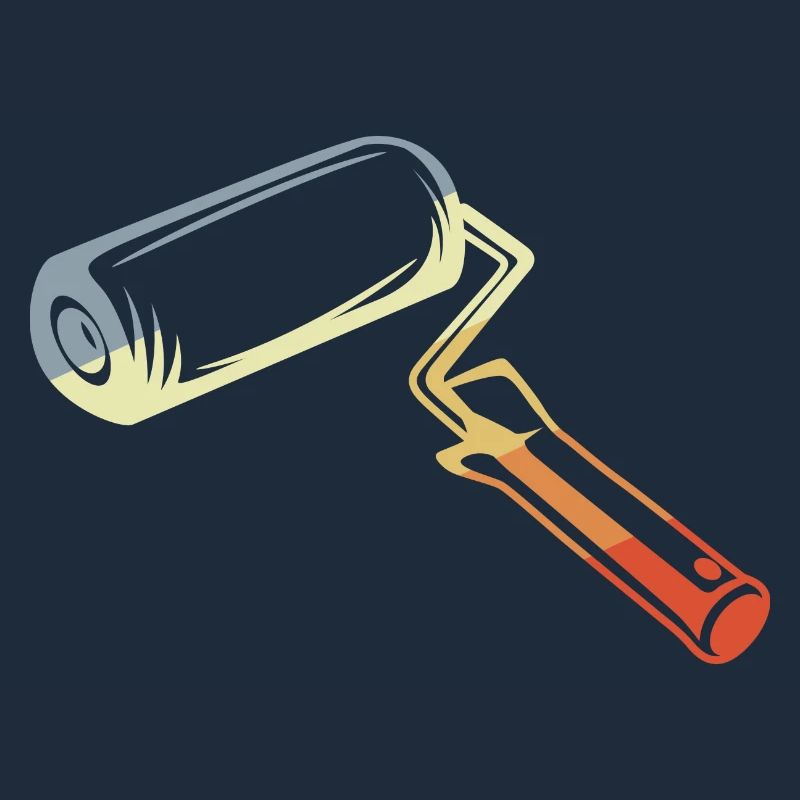 Retro Painter's Scroll Sketch