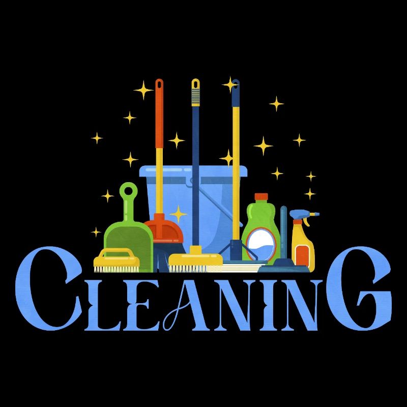 Colorful Cleaning Tool Illustration