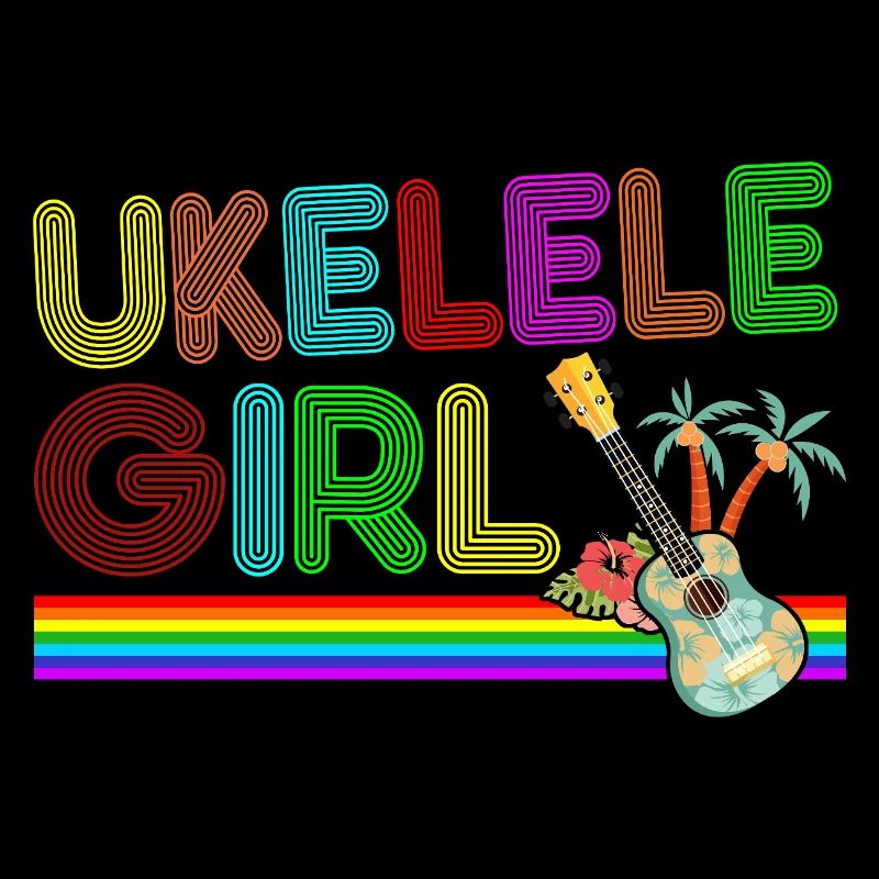 Hawaiian Ukulele Uke Retro 70s