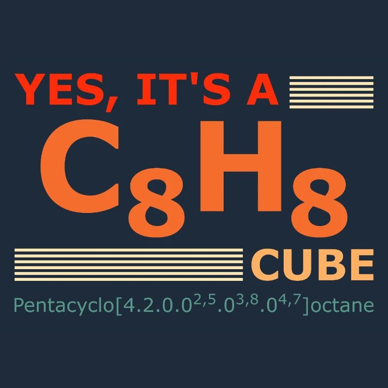 C8H8 Cubane – Yes it's a Cube retro Chemie