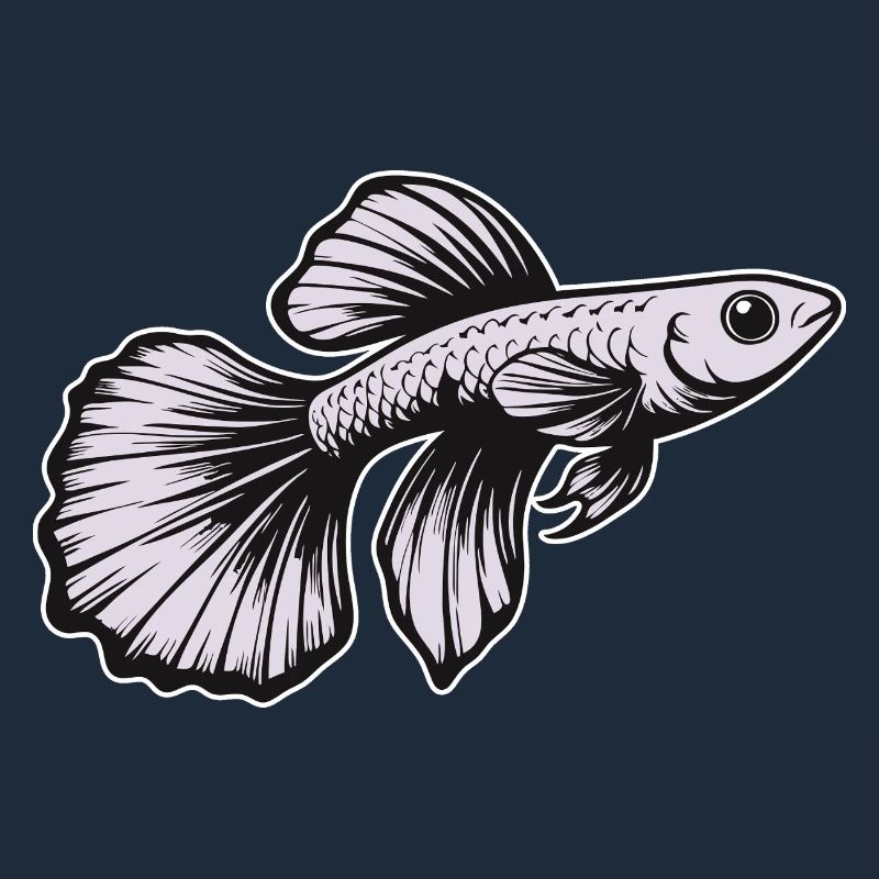 White Guppy Design – Aquarium Fish