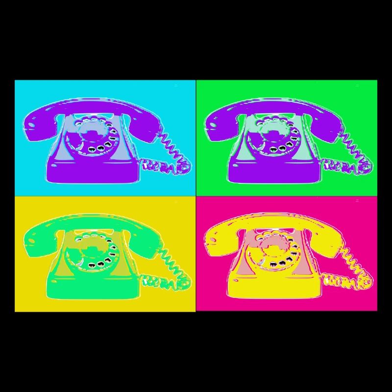 Pop-Art-Quad-Neon-Telefon