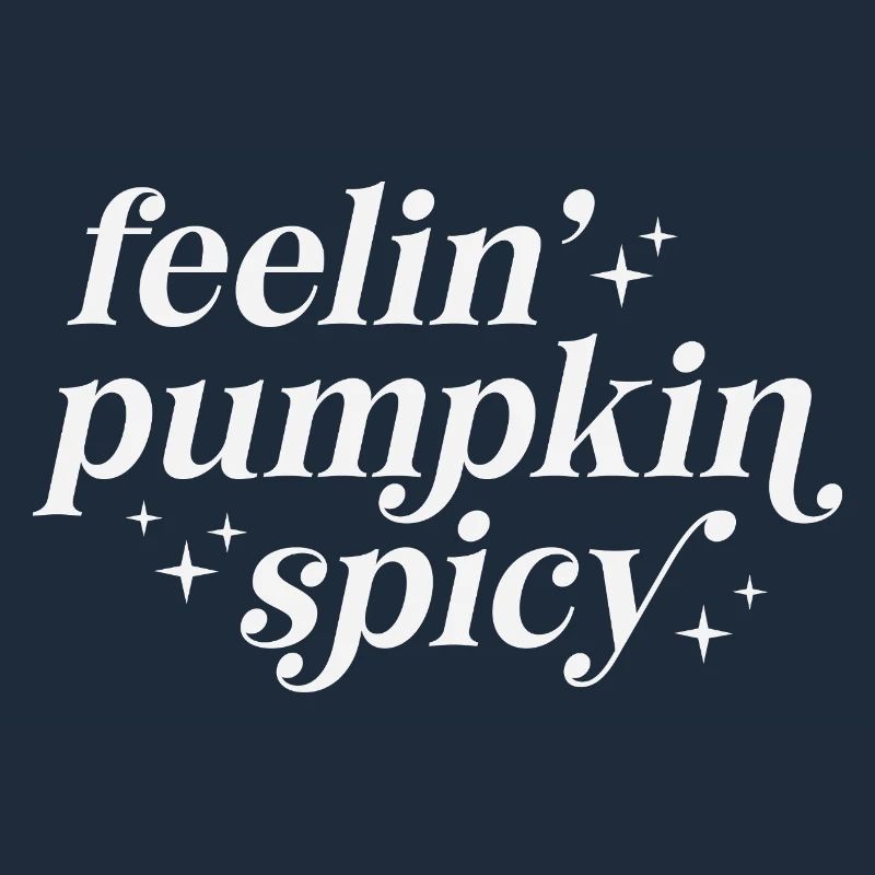 Sentiments de citrouille épicée Typographie