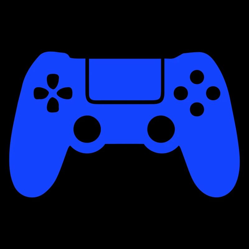 Silhouette bleue de manette de jeu