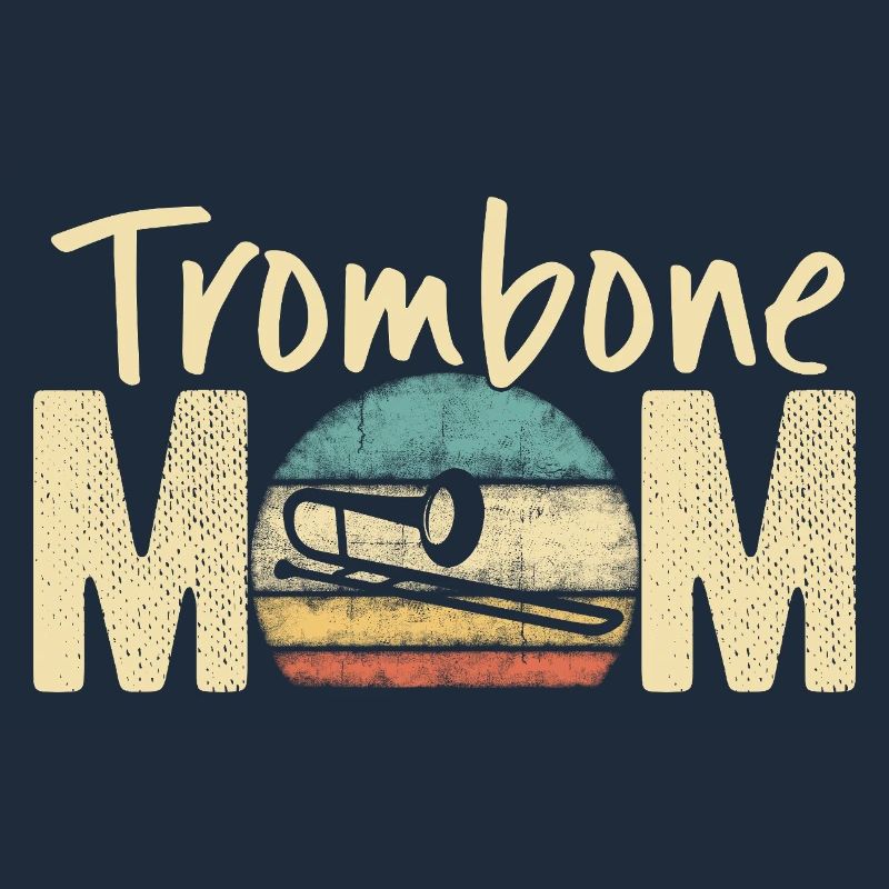 Posaune Mama Retro Vintage Marching Band Design