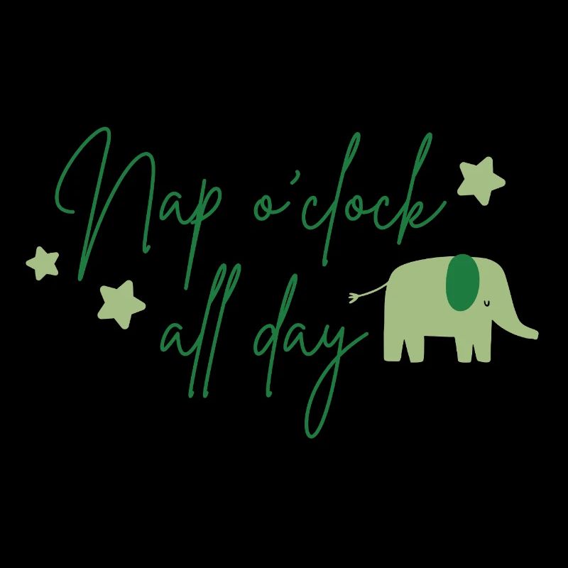 Sieste toute la journée Vert éléphant