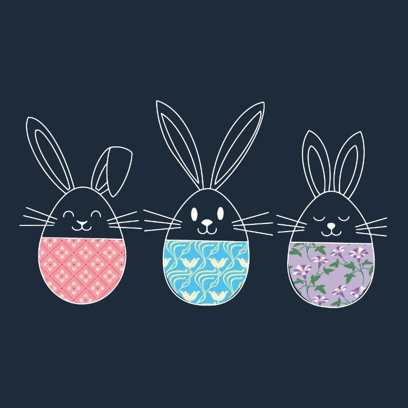 Easter, Cute Easter Bunnies Easter Eggs Drawing