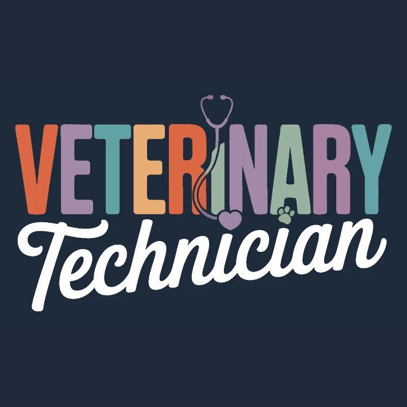 Tiermedizinischer Techniker Regenbogen-Logo